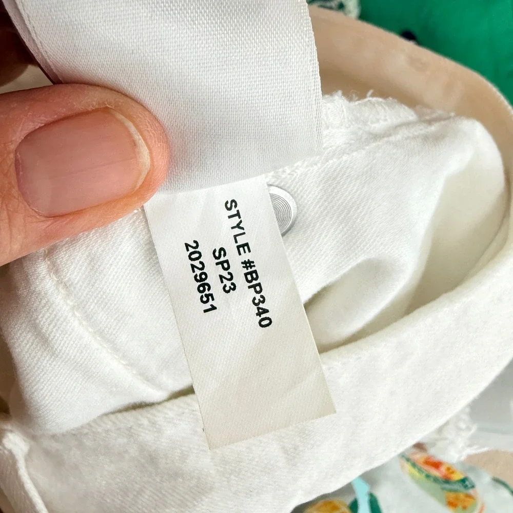 J.‎ Crew White Denim Cutoff Shorts Size 32 High Rise Raw Hem Summer Coastal